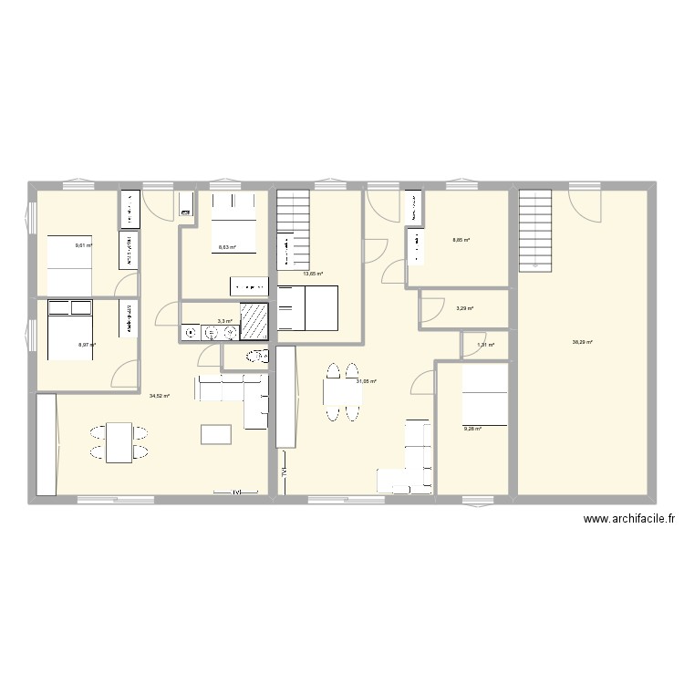Immeuble de rapport. Plan de 0 pièce et 0 m2