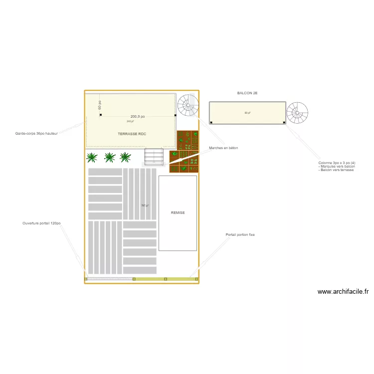 8559-EXT&Eacute;RIEUR. Plan de 