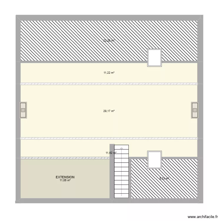 COMBLE. Plan de 6 Pièces et 94 m² COMBLE. Plan de 6 Pièces et 94 m²