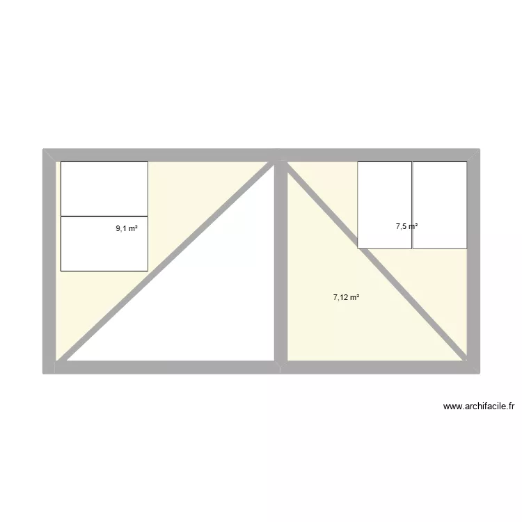toiture garcia maria. Plan de 3  et 24 m²