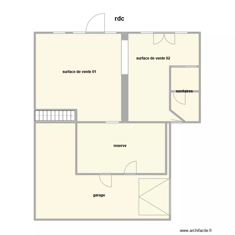 MUNOZ COMMERCE am. Plan de 7  et 113 m²