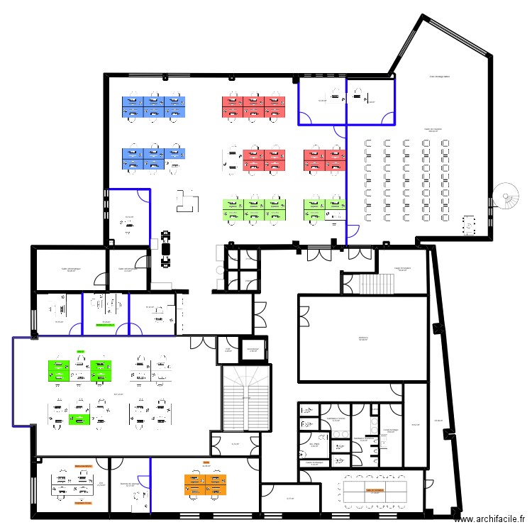Alibi projet v4 théâtre. Plan de 50 pièces et 678 m2