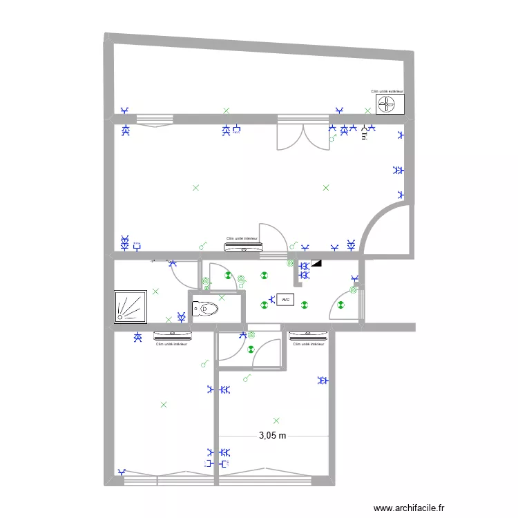 Appartement Marian. Plan de 37  et 274 m²