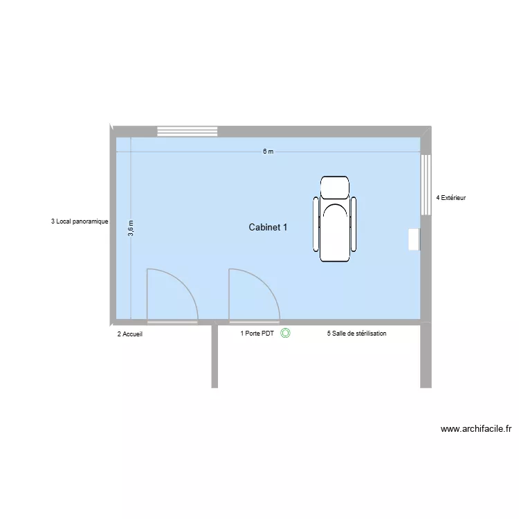 31255 Cabinet 1. Plan de 1 et 22 m² 31255 Cabinet 1. Plan de 1 et 22 m²
