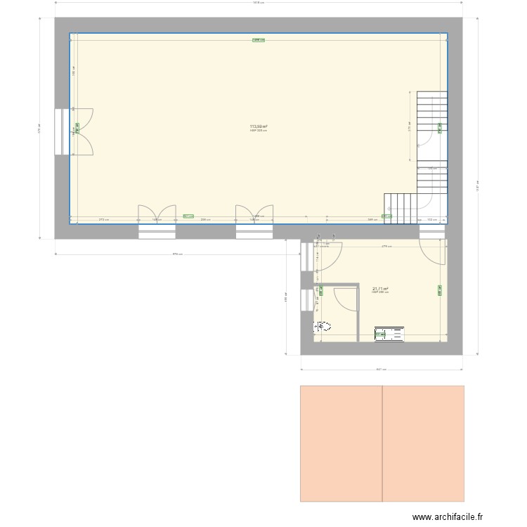 temple  RDC mouries escal sacris19.2.25. Plan de 4 pièces et 262 m2