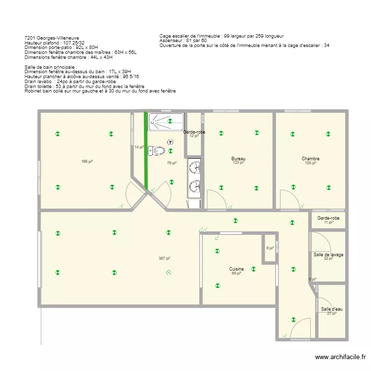 7201 Geroges-Villeneuve-PROGET&Eacute;. Plan de 