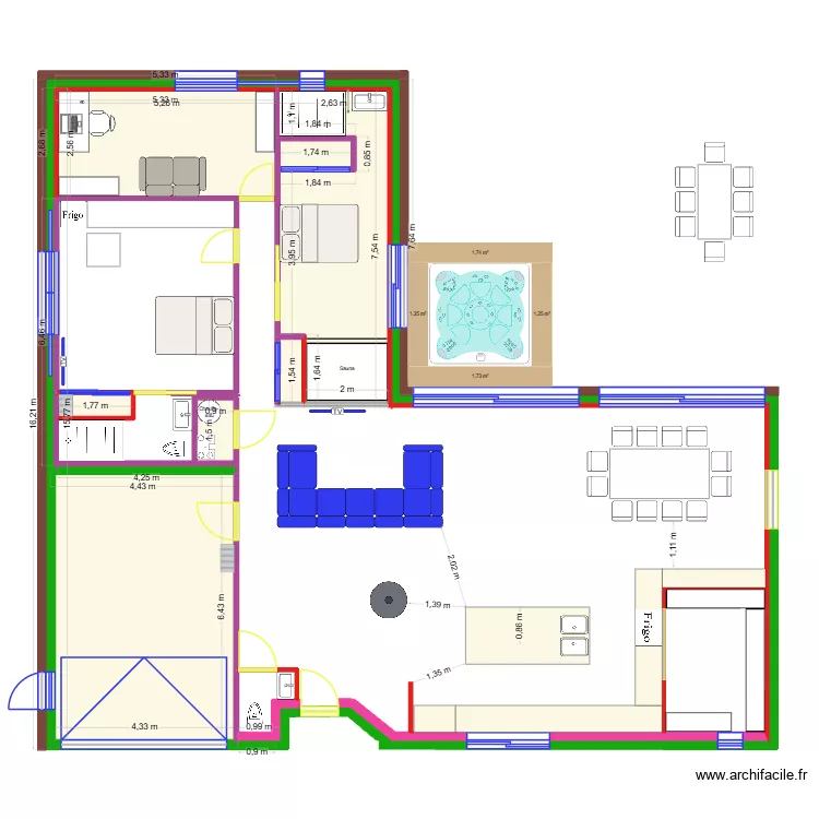 Maison Version 4 bis. Plan de 9 et 63 m² Maison Version 4 bis. Plan de 9 et 63 m²