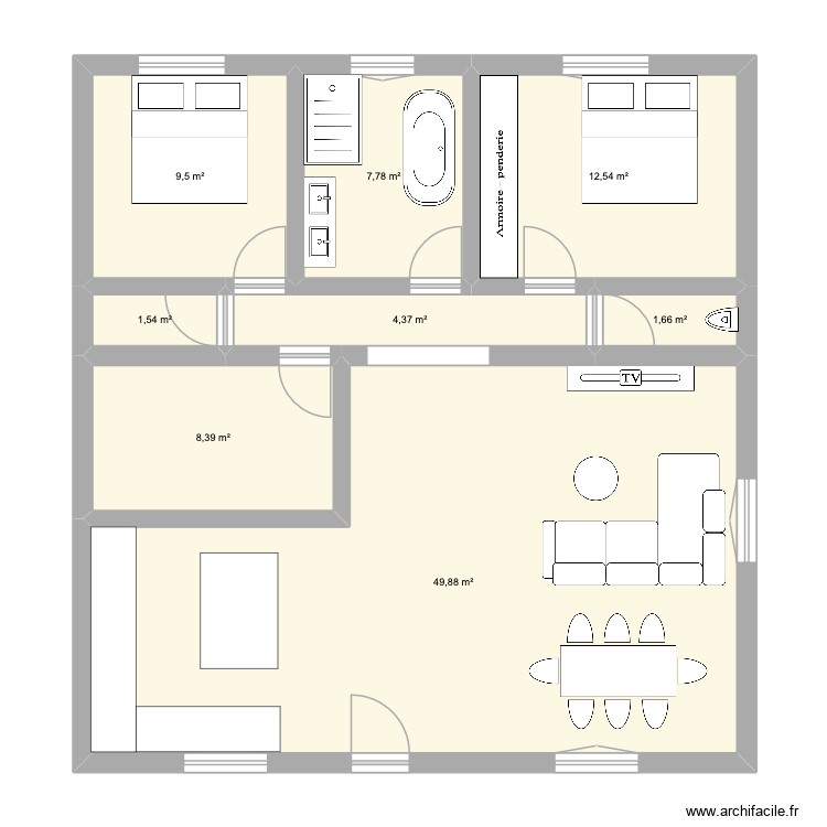 Plan +40M2. Plan de 0 pièce et 0 m2