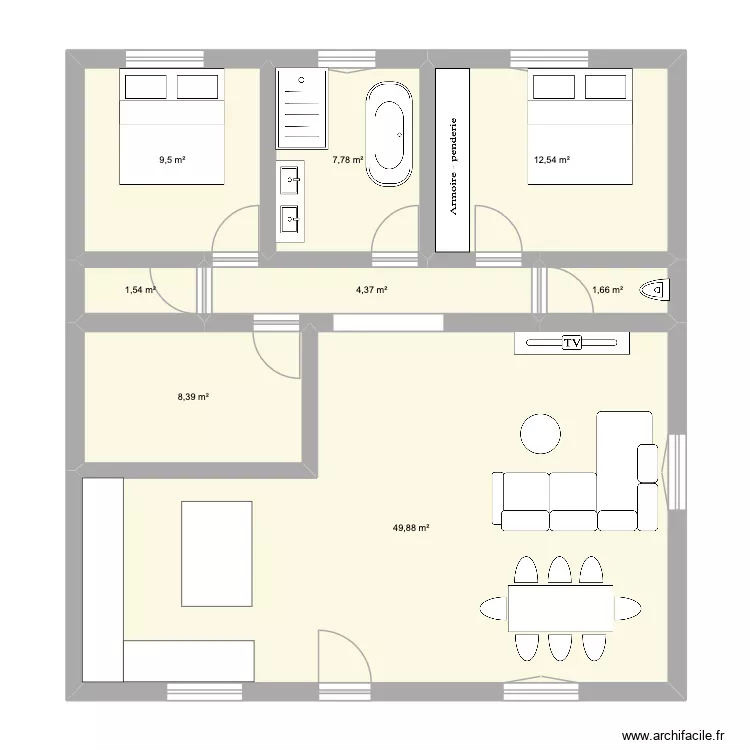 Plan +40M2. Plan de 8 et 96 m² Plan +40M2. Plan de 8 et 96 m²