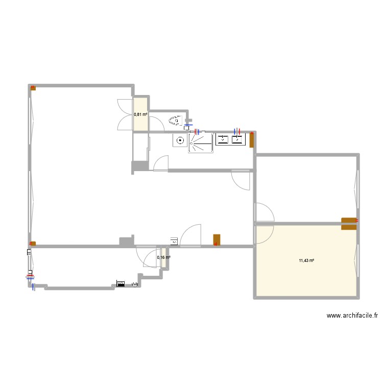 22Jonquoy. Plan de 3 pièces et 12 m2