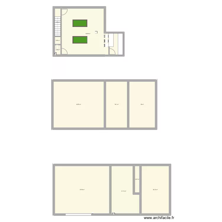 Henri Martin. Plan de 11  et 226 m²