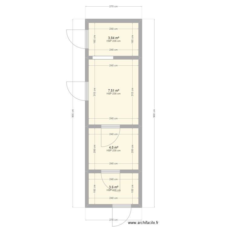 centre conditionnement final dp. Plan de 4 pièces et 20 m2