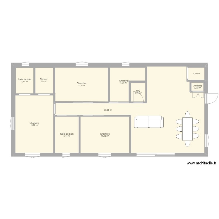 clement 100m2 forme simple. Plan de 0 pièce et 0 m2