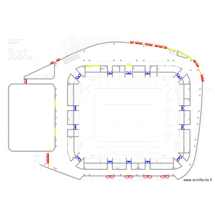 Coursives. Plan de 1 pièce et 10 m2