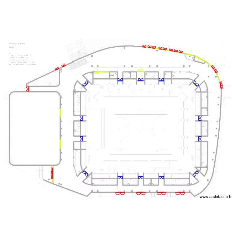 Coursives. Plan de 1 pièce et 10 m²