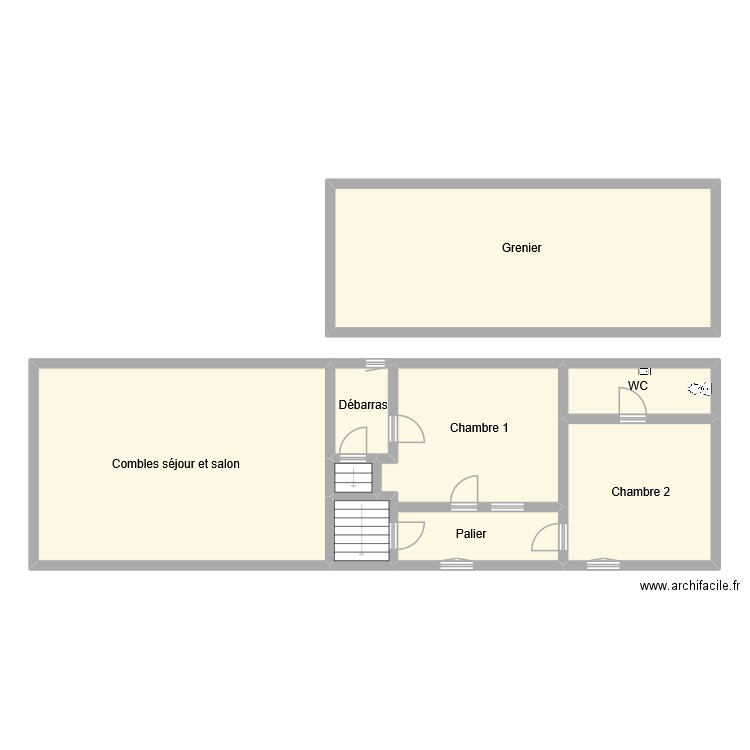 blanchet etage. Plan de 9 pièces et 152 m2