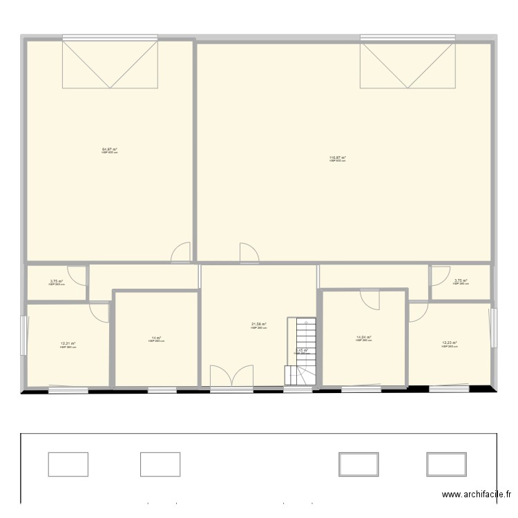 BATIMENT SEUL. Plan de 13 pièces et 531 m2