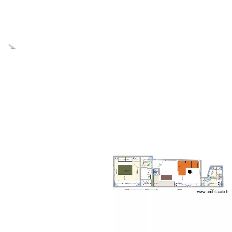 Henri's appartment . Plan de 