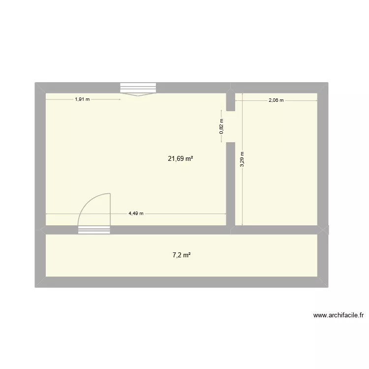 appart labastide étage 1. Plan de 2 et 29 m² appart labastide étage 1. Plan de 2 et 29 m²