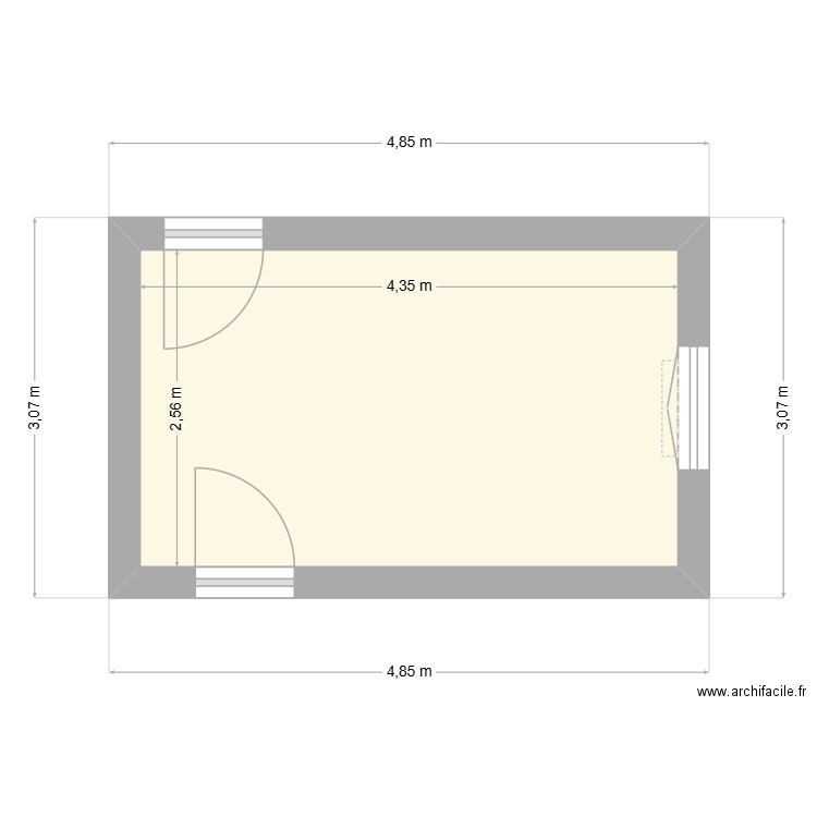 cuisine maman. Plan de 1 pièce et 11 m2