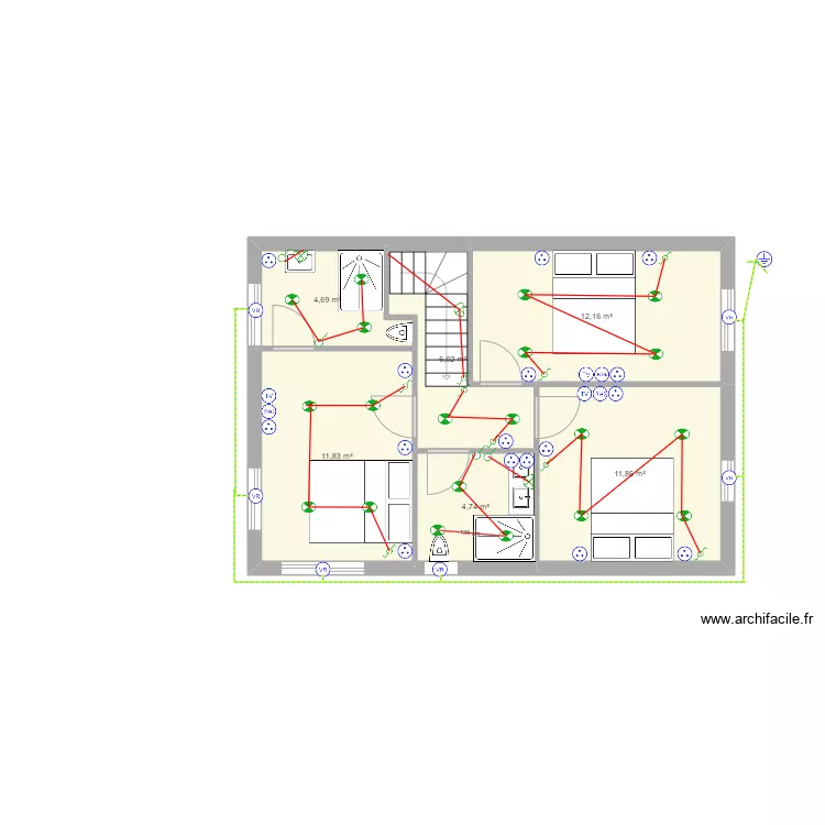 NAOUS ETAGE. Plan de 