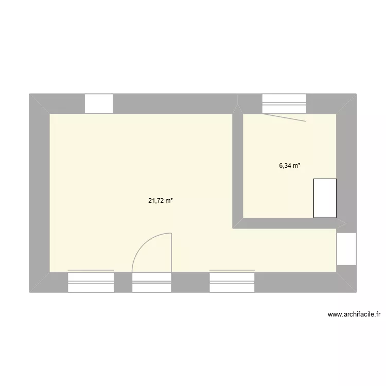 CUISINE. Plan de 2  et 28 m²