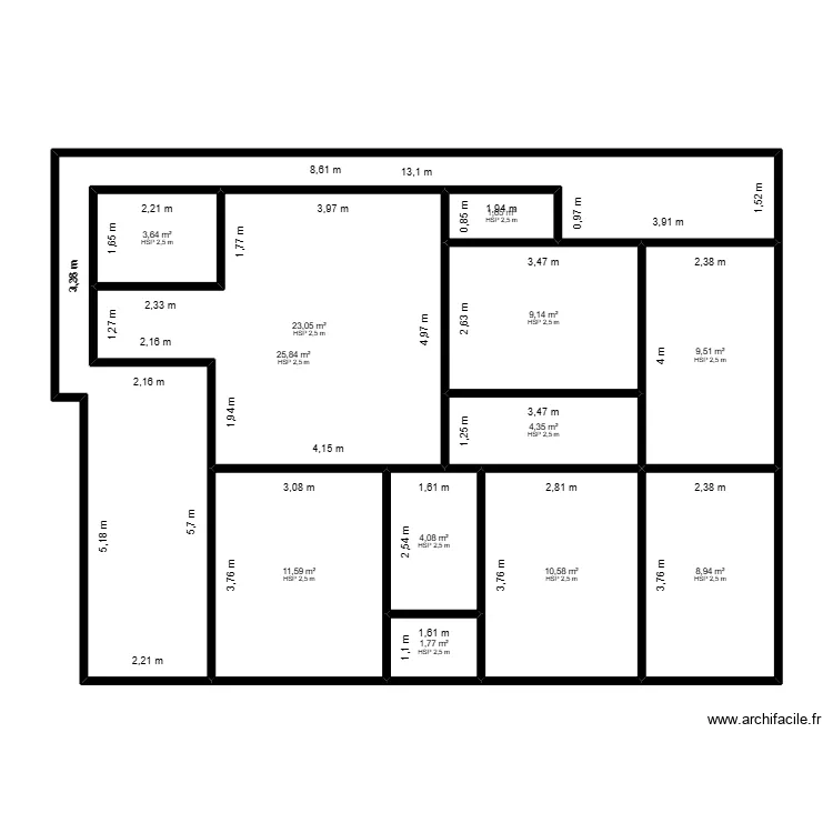Dylane Bureau. Plan de 12  et 114 m²