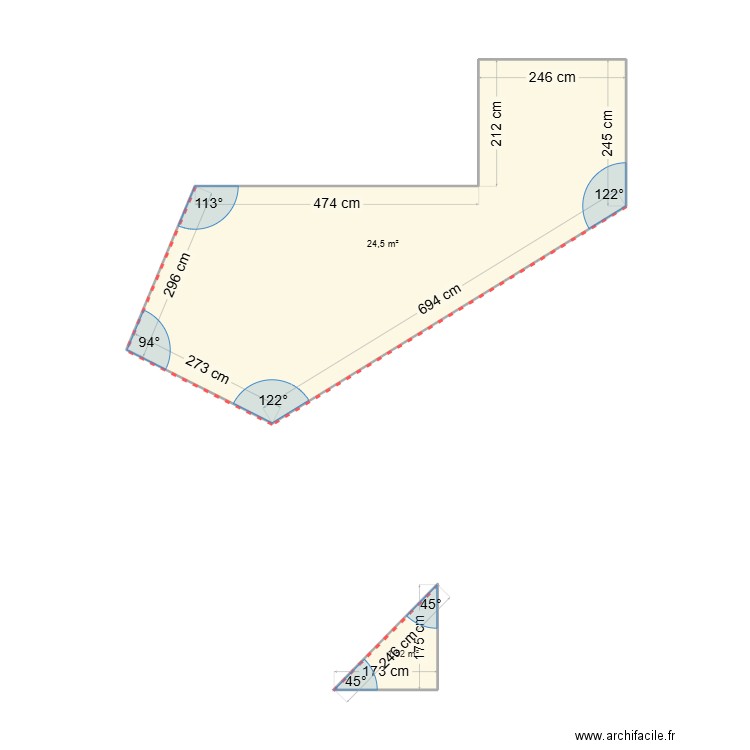 CHARLOTTE RDJ 1. Plan de 2 pièces et 26 m2