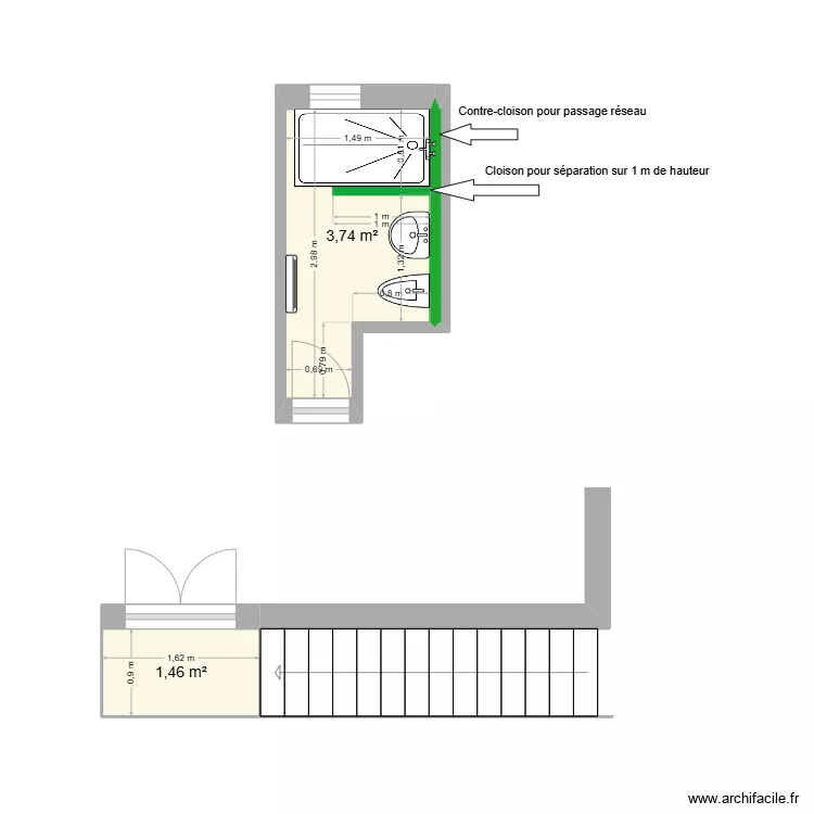 RIBESOIS Yvonne. Plan de 