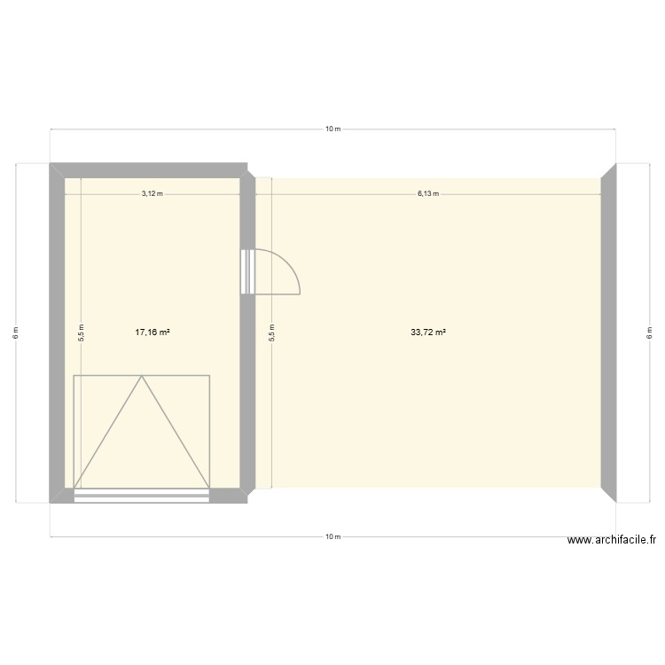 plan abris voiture garage. Plan de 2 pièces et 51 m2