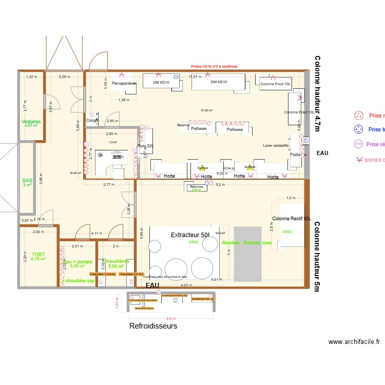 hall pilote éléctricité. Plan de 0 pièce et 0 m2