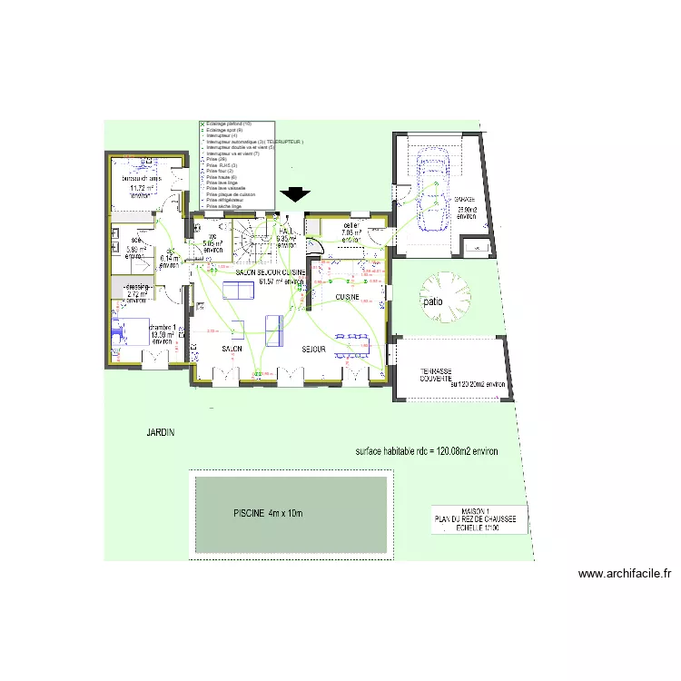 rdc bastide aix. Plan de 