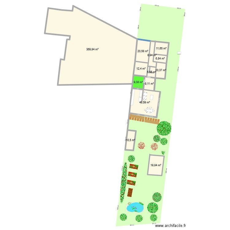 ferrand2. Plan de 13 pièces et 545 m2