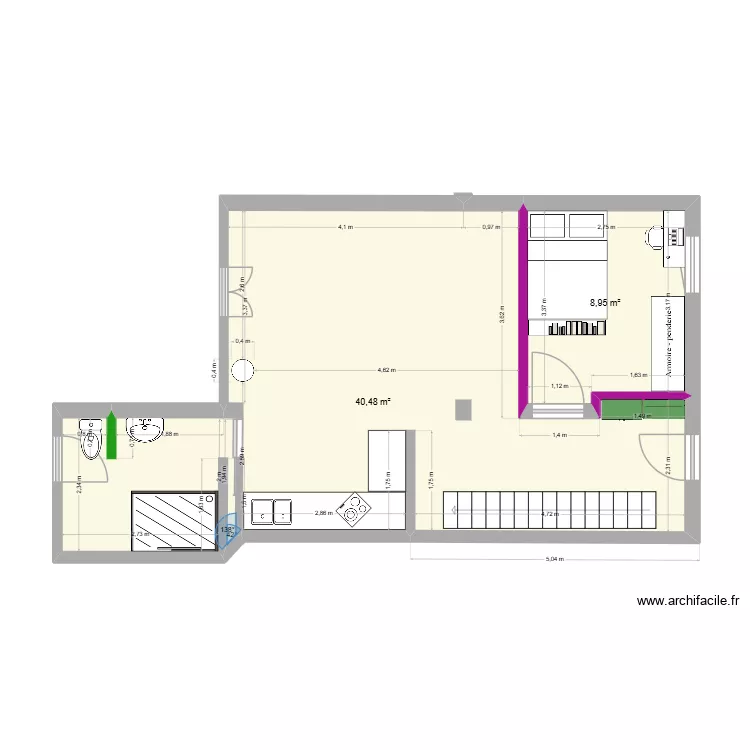 SWEETY HOME. Plan de 2 et 49 m² SWEETY HOME. Plan de 2 et 49 m²