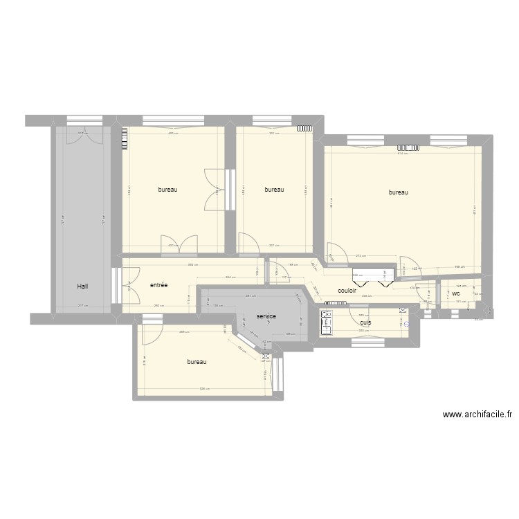 217 fg StH. Plan de 10 pièces et 124 m2