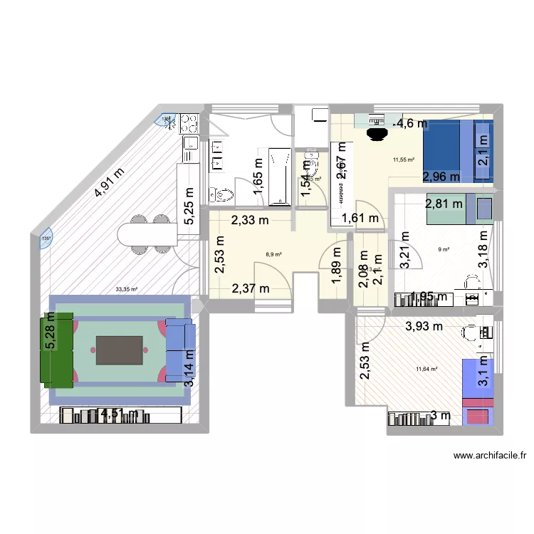 Eberhard4. Plan de 7 et 78 m² Eberhard4. Plan de 7 et 78 m²