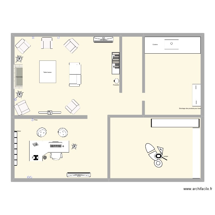 Cabinet 12fun. Plan de 2 pièces et 161 m2