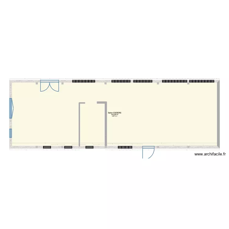 Salon Esders. Plan de 1 Pièce et 116 m² Salon Esders. Plan de 1 Pièce et 116 m²