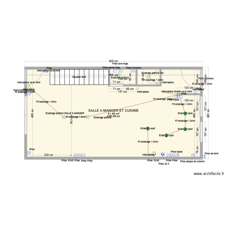 PLAN 1 RDC. Plan de 0 pièce et 0 m2
