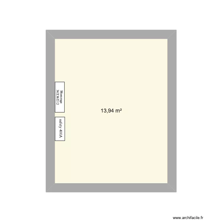 Chertsey. Plan de 1 Pièce et 14 m² Chertsey. Plan de 1 Pièce et 14 m²