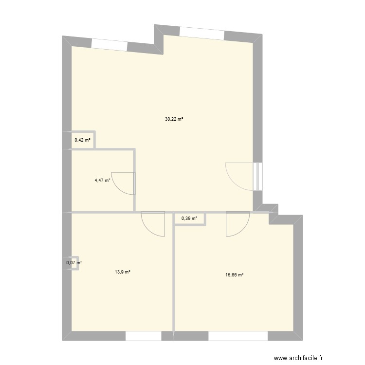BAUD PASTEUR 2. Plan de 7 pièces et 65 m2
