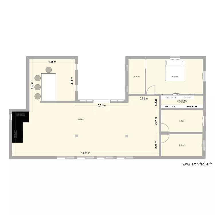 Dream's House. Plan de 6  et 134 m²