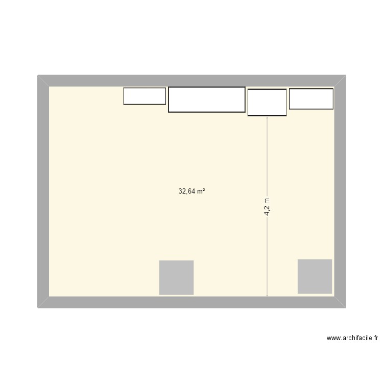 PLAN RESERVE SURDIMENSIONNER. Plan de 1 pièce et 33 m2