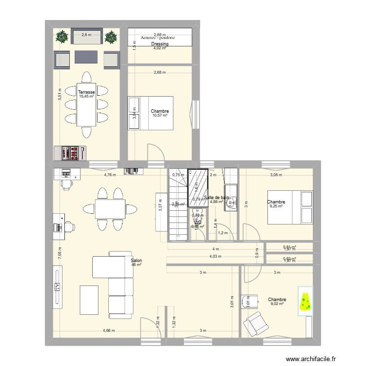 id&eacute;es meubl&eacute;. Plan de 0 pièce et 0 m2