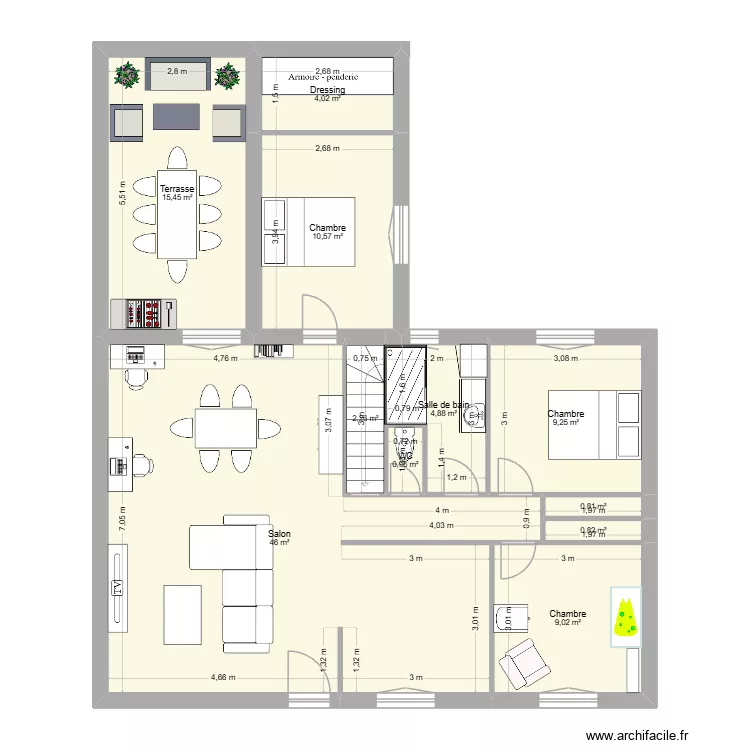 id&eacute;es meubl&eacute;. Plan de 11  et 104 m²