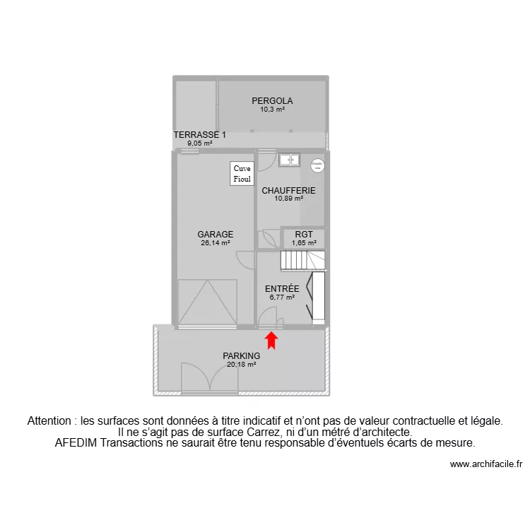 BI 36589. Plan de 25  et 194 m²