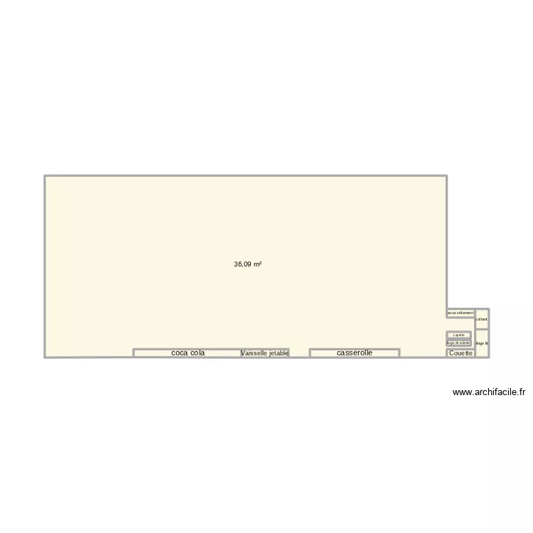 Plan auchan. Plan de 10  et 38 m²