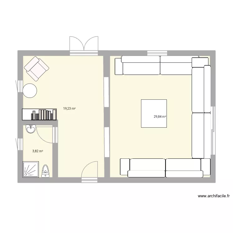 Haut maison maroc. Plan de 3 et 53 m² Haut maison maroc. Plan de 3 et 53 m²