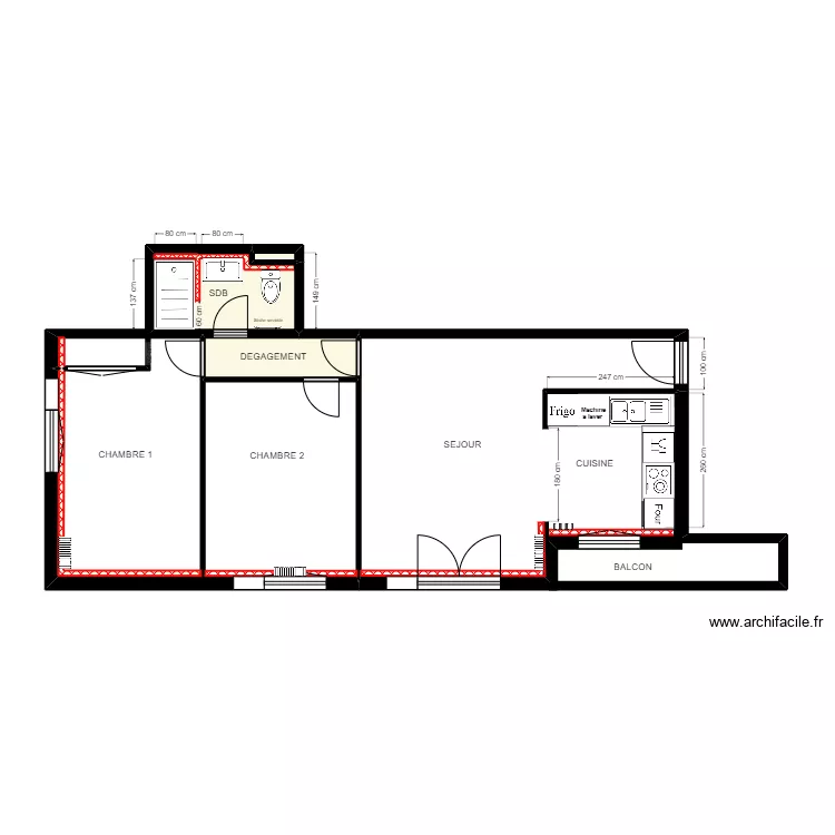 SORBIER APPARTEMENT PROJET 5. Plan de 