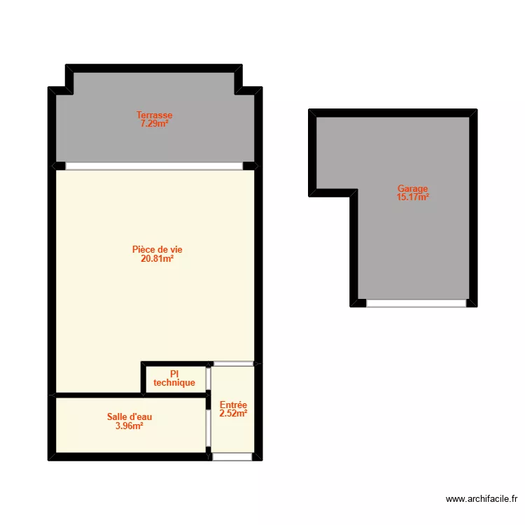 Ribeiro amiante 2. Plan de 6  et 36 m²